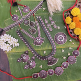 Vriksham Traditional Black Polish Kemp Bridal Set-G17583